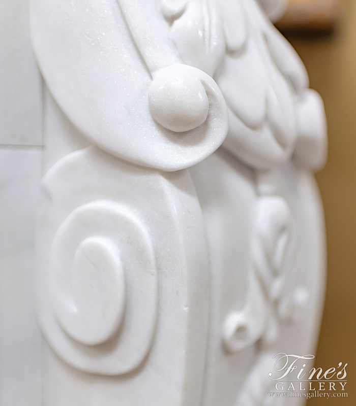 Marble Fireplaces  - Stunning Statuary French Style Marble Surround - MFP-2229