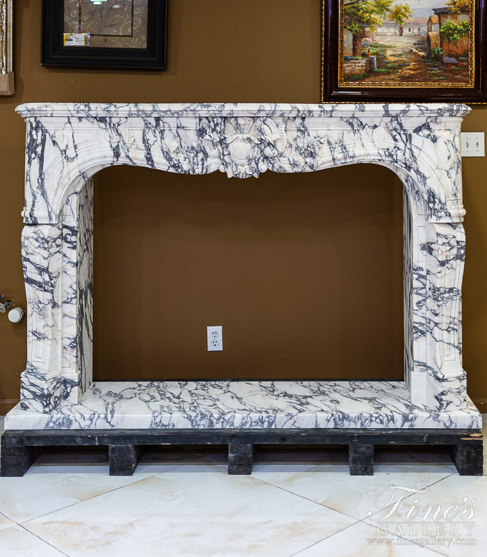 Marble Fireplaces  - Italian Viola Marble Mantel - MFP-2242