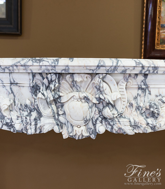 Marble Fireplaces  - Italian Viola Marble Mantel - MFP-2242