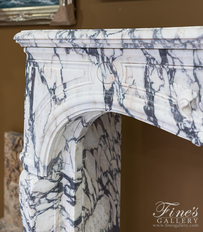 Marble Fireplaces  - Italian Viola Marble Mantel - MFP-2242