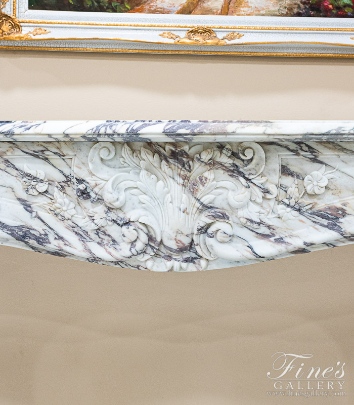 Marble Fireplaces  - Breche Violette Marble Fireplace Surround - MFP-2243