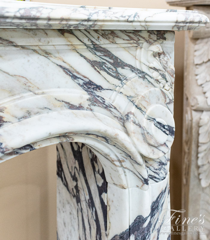 Marble Fireplaces  - Breche Violette Marble Fireplace Surround - MFP-2243