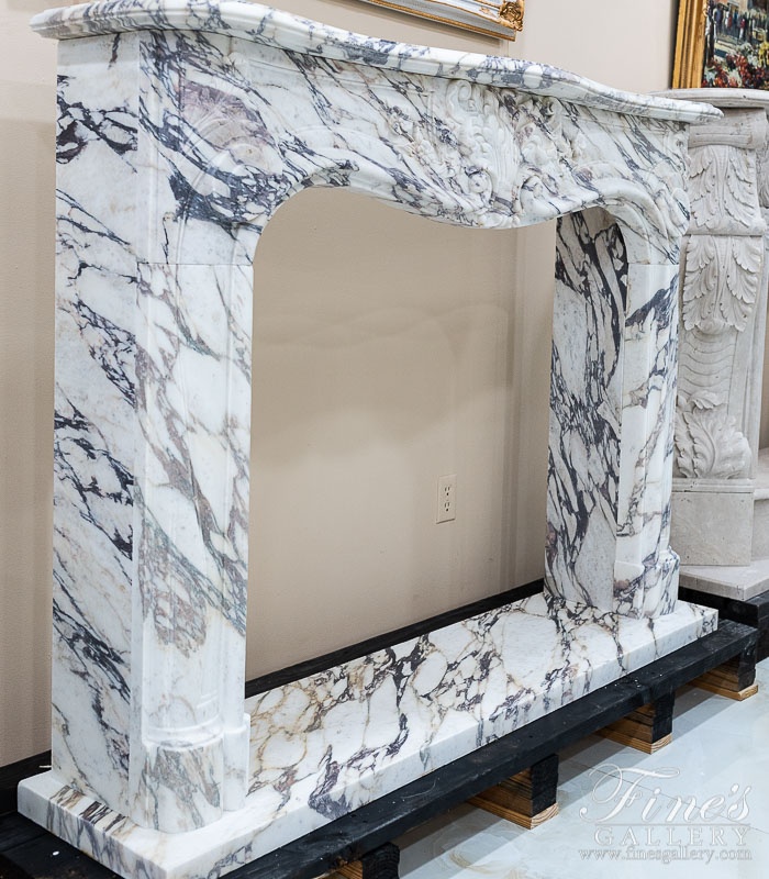 Marble Fireplaces  - Breche Violette Marble Fireplace Surround - MFP-2243