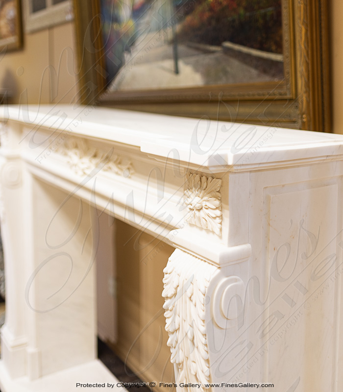 Marble Fireplaces  - Light White Regency Mantel - MFP-2259