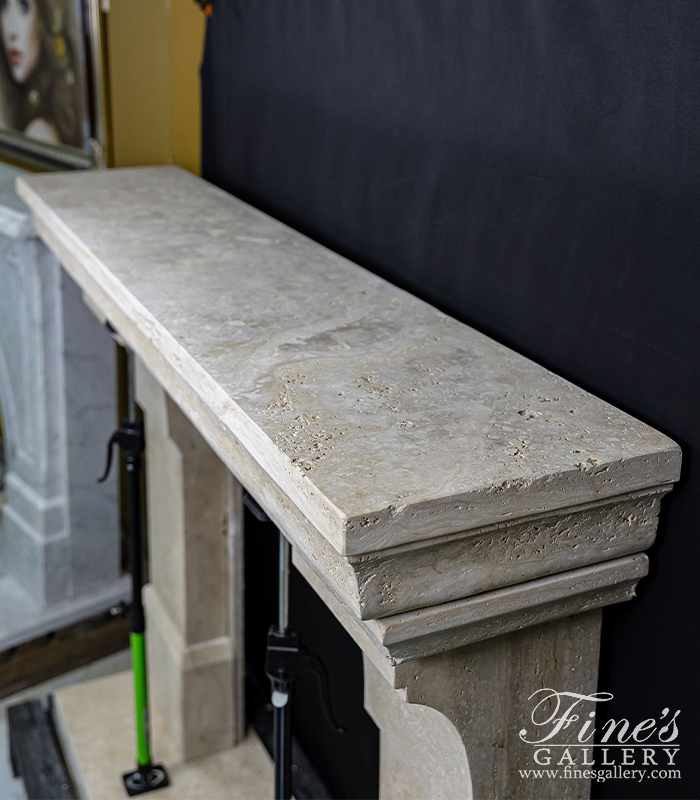 Marble Fireplaces  - Italian Travertine Simplicity Surround - MFP-2316