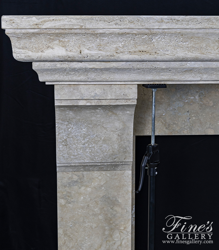 Marble Fireplaces  - Italian Travertine Simplicity Surround - MFP-2316