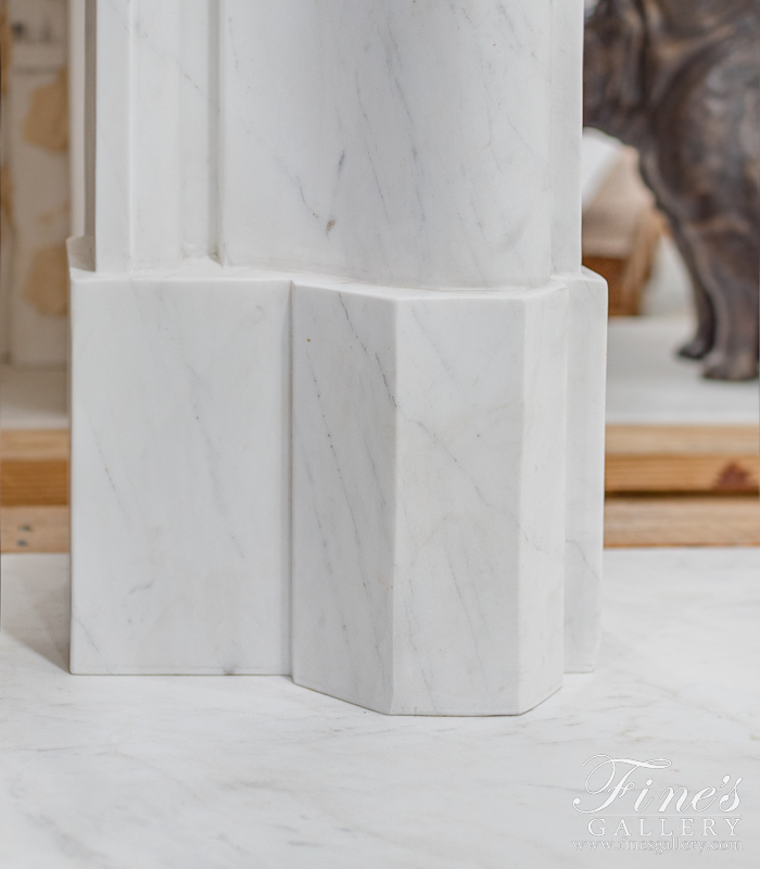 Search Result For Marble Fireplaces  - Statuary White Bolection Style Surround With Shelf - MFP-2337