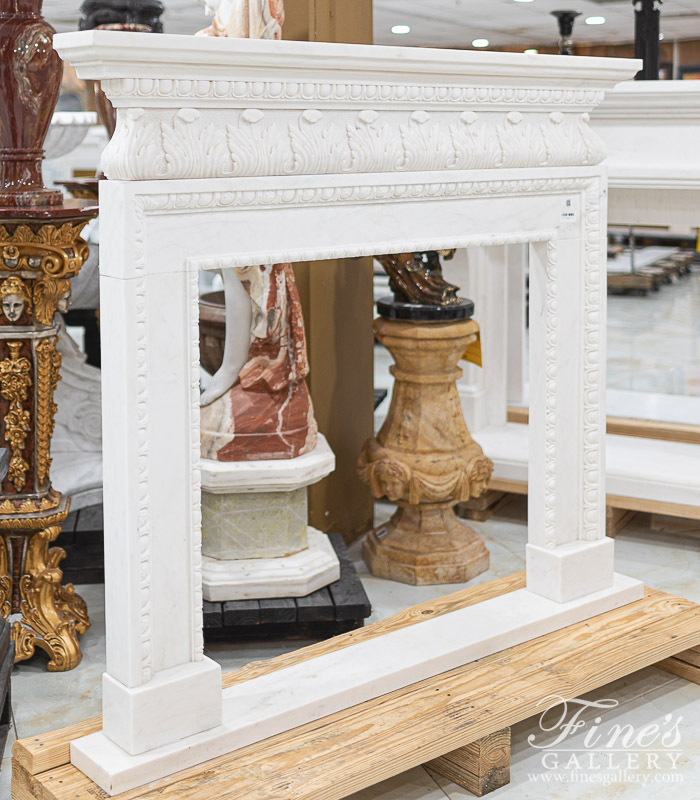 Marble Fireplaces  - Neoclassical Statuary White Mantel - MFP-2405