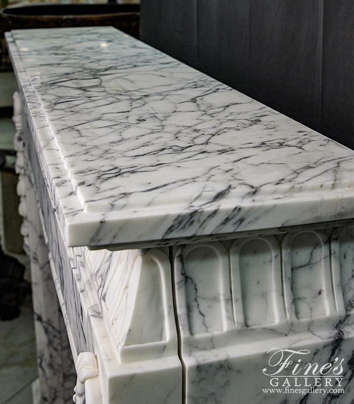 Marble Fireplaces  - Rare Italian Calacatta Marble Fireplace Mantel  - MFP-2408