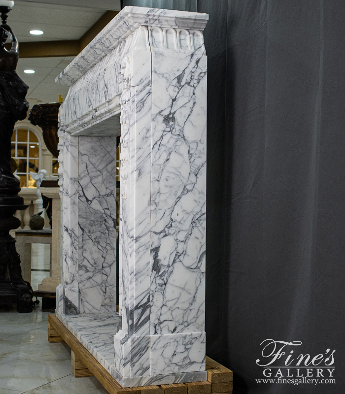 Marble Fireplaces  - Rare Italian Calacatta Marble Fireplace Mantel  - MFP-2408