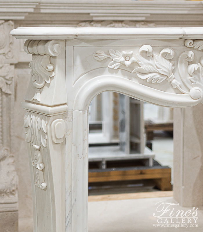 Marble Fireplaces  - Lovely French Style Marble Mantelpiece  - MFP-2450