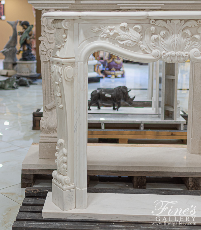 Marble Fireplaces  - Lovely French Style Marble Mantelpiece  - MFP-2450