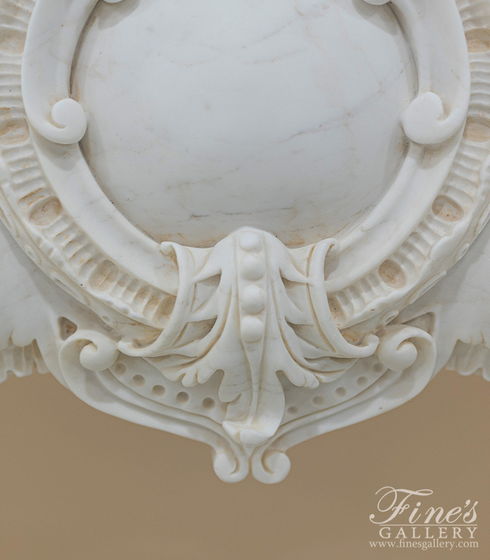 Marble Fireplaces  - Elaborate Rococo French Style Mantel In Deep Relief - MFP-2469