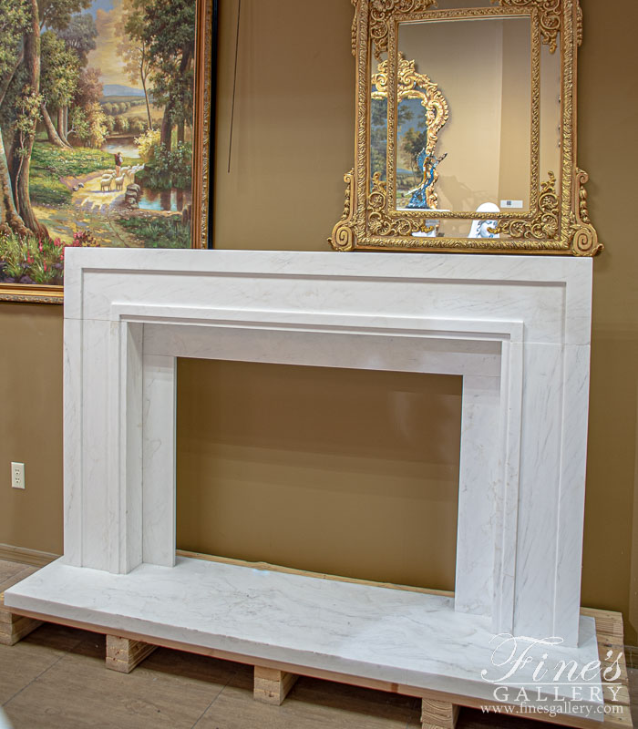 Search Result For Marble Fireplaces  - Contemporary Style Statuary White Marble Fireplace Mantel - MFP-2478