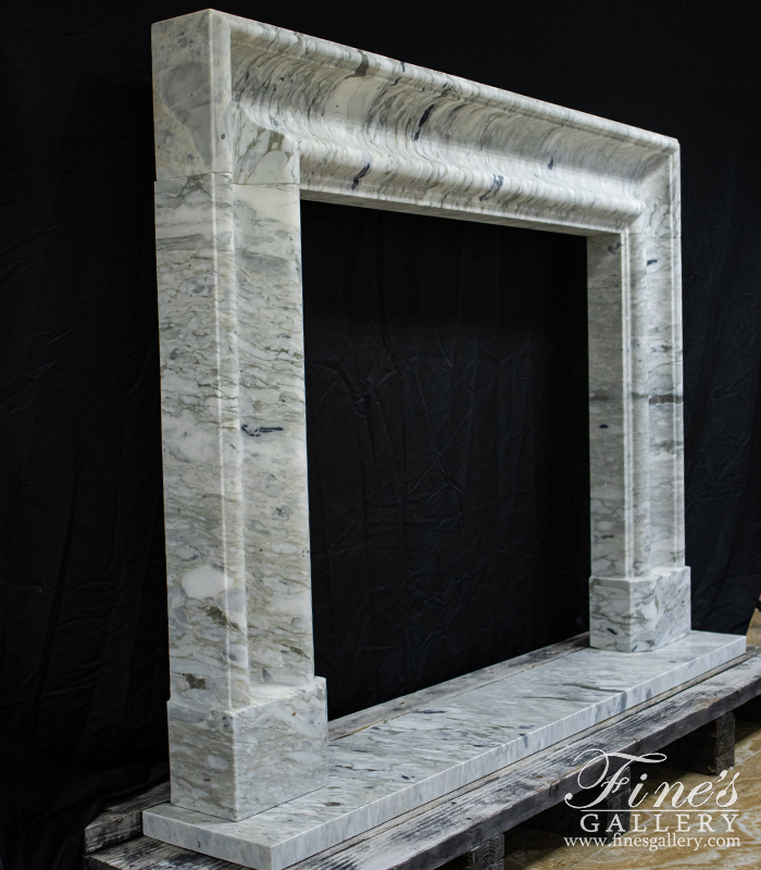 Search Result For Marble Fireplaces  - A Bolection Surround In Arabascato Marble - MFP-2479