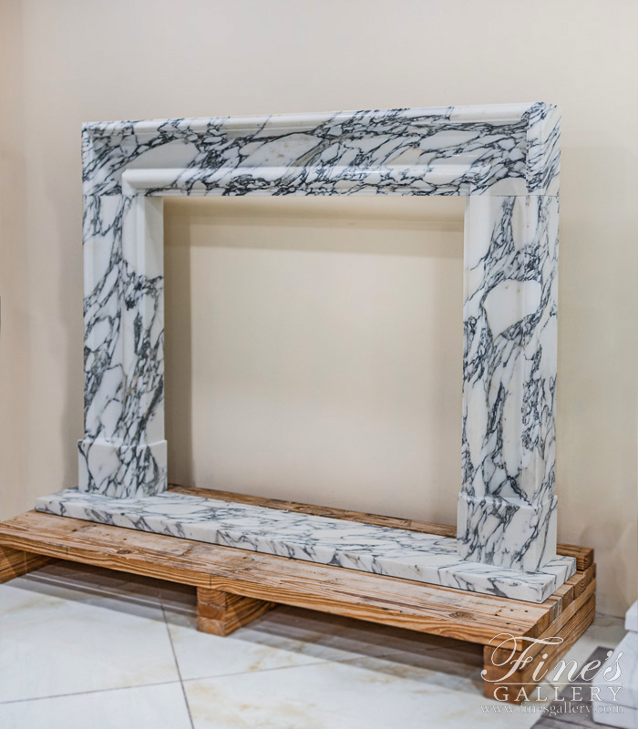 Search Result For Marble Fireplaces  - Bolection Style Fireplace Mantel In Italian Arabascato Marble - MFP-2480