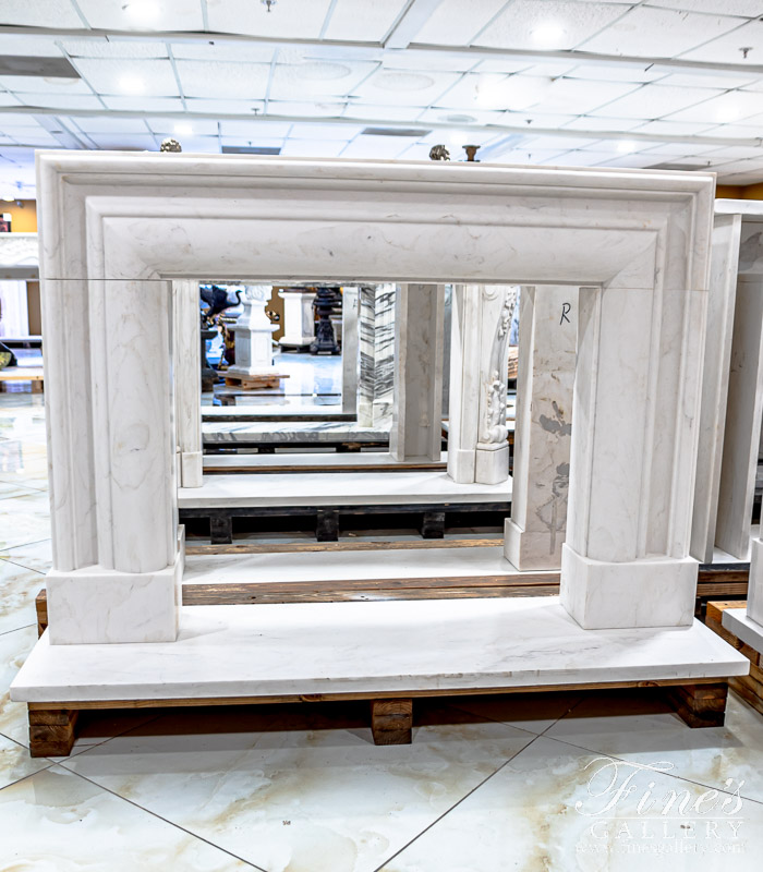 Search Result For Marble Fireplaces  - Bolection Style Statuary White Marble Fireplace Mantel - MFP-2504