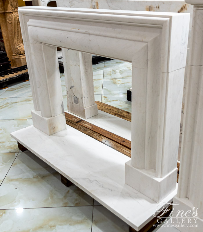 Search Result For Marble Fireplaces  - Bolection Style Statuary White Marble Fireplace Mantel - MFP-2504