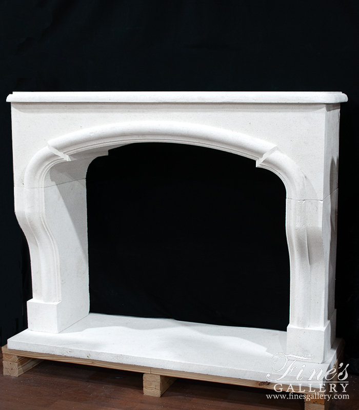 Marble Fireplaces  - Superb Quality French Limestone Fireplace Surround - MFP-2515