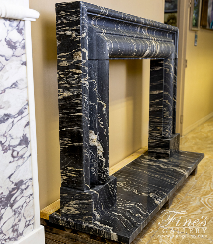 Marble Fireplaces  - A Deep Relief Bolection Style Mantel In Tropical  Storm Quartz - MFP-2555