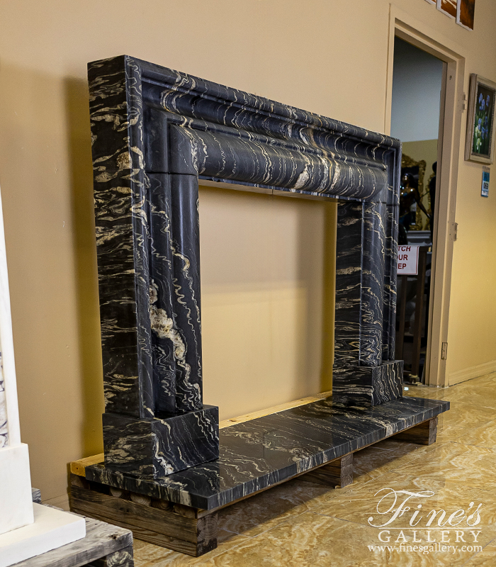Marble Fireplaces  - A Deep Relief Bolection Style Mantel In Tropical  Storm Quartz - MFP-2555