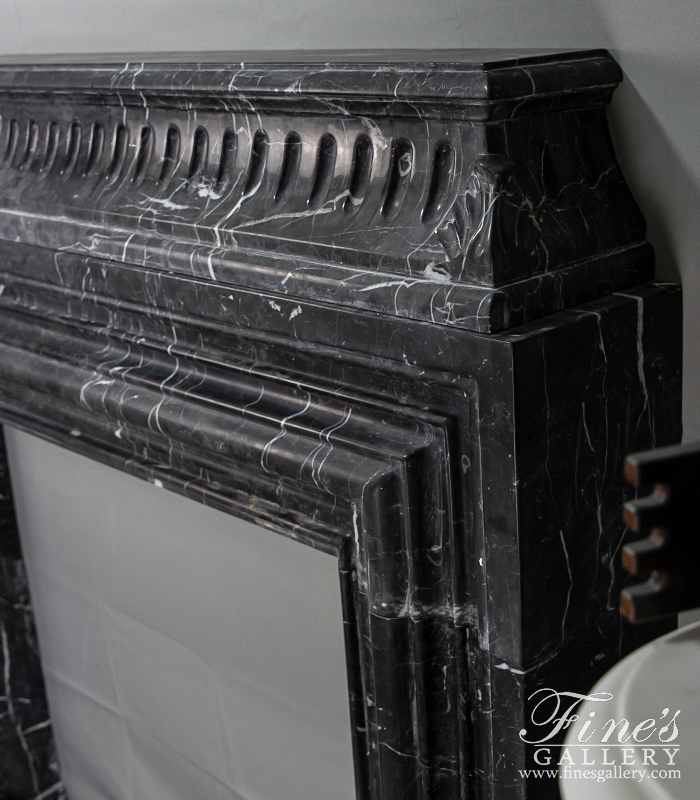 Marble Fireplaces  - A Superb Bolection Style Mantel In Nero Marquina Marble - MFP-2556