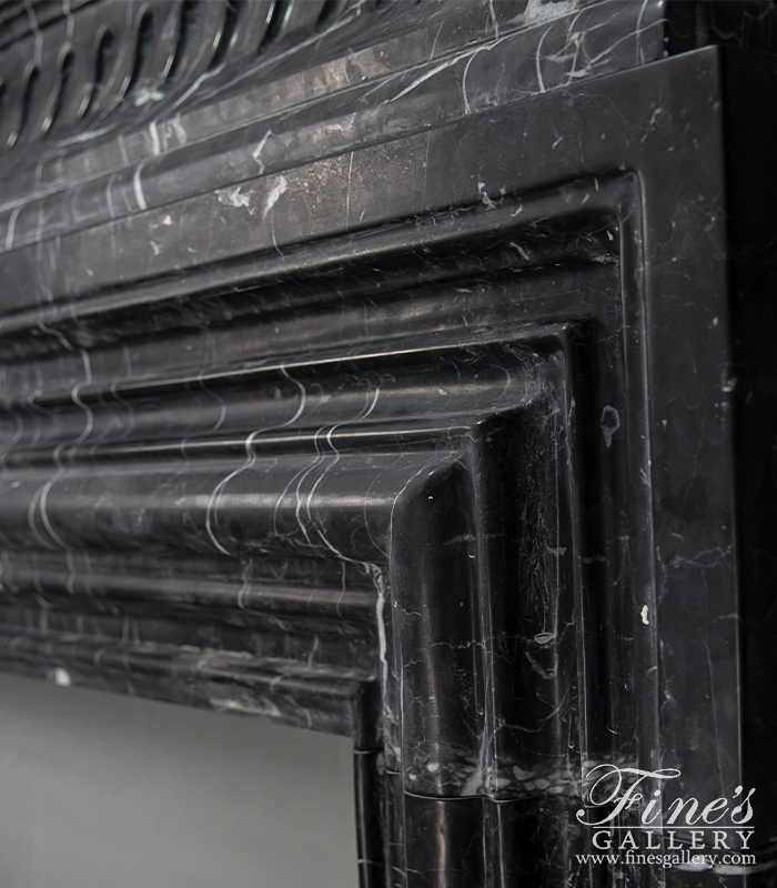 Marble Fireplaces  - A Superb Bolection Style Mantel In Nero Marquina Marble - MFP-2556
