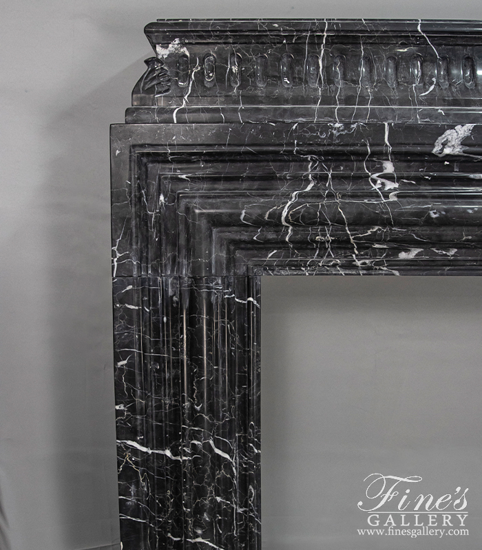 Marble Fireplaces  - A Superb Bolection Style Mantel In Nero Marquina Marble - MFP-2556