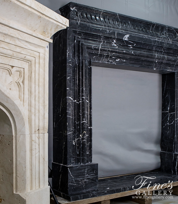 Marble Fireplaces  - A Superb Bolection Style Mantel In Nero Marquina Marble - MFP-2556