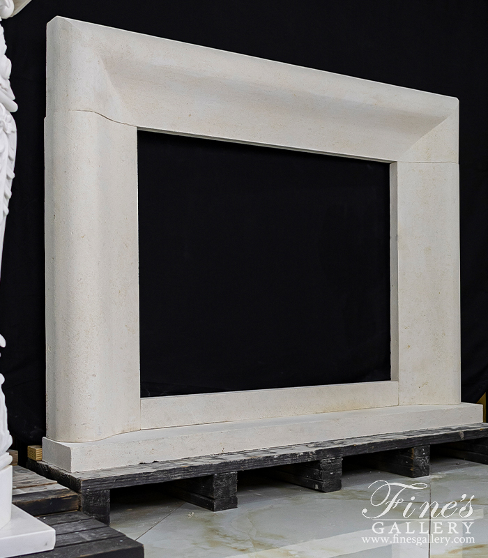 Marble Fireplaces  - Modern Bolection Style Surround In French Limestone - MFP-2559