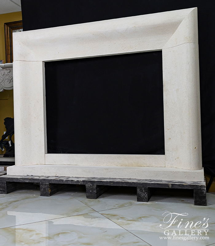 Marble Fireplaces  - Modern Bolection Style Surround In French Limestone - MFP-2559