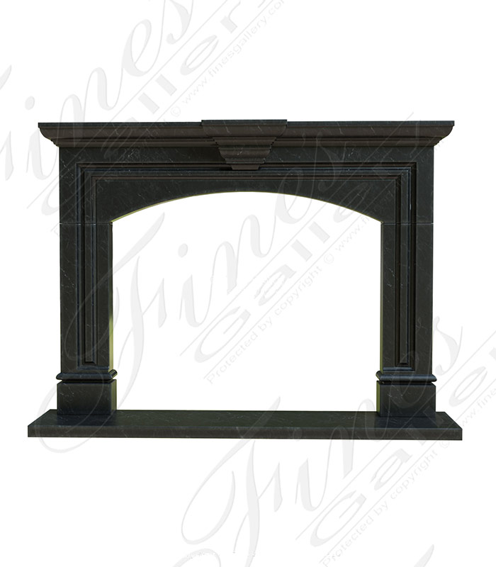 Marble Fireplaces  - Contemporary Classic Arched Mantel In Thassos White Marble - MFP-2562