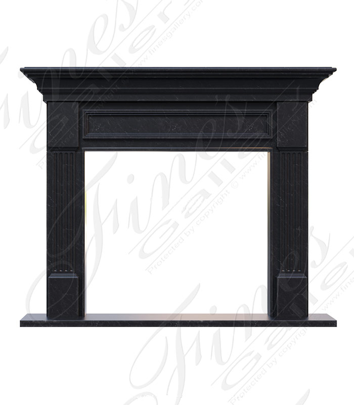 Marble Fireplaces  - Contemporary Classic Fluted Mantel In Thassos White Marble - MFP-2563