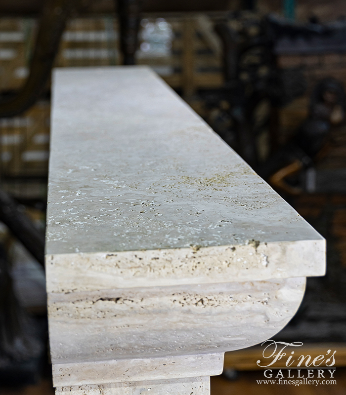Marble Fireplaces  - A Classic Contemporary Mantel In Italian Roman Travertine - MFP-2586