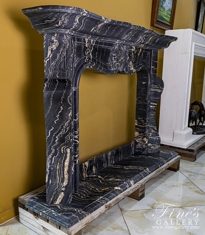 Marble Fireplaces  - Contemporary Classic French Style Mantel In Tropical Storm Quartz - MFP-2620