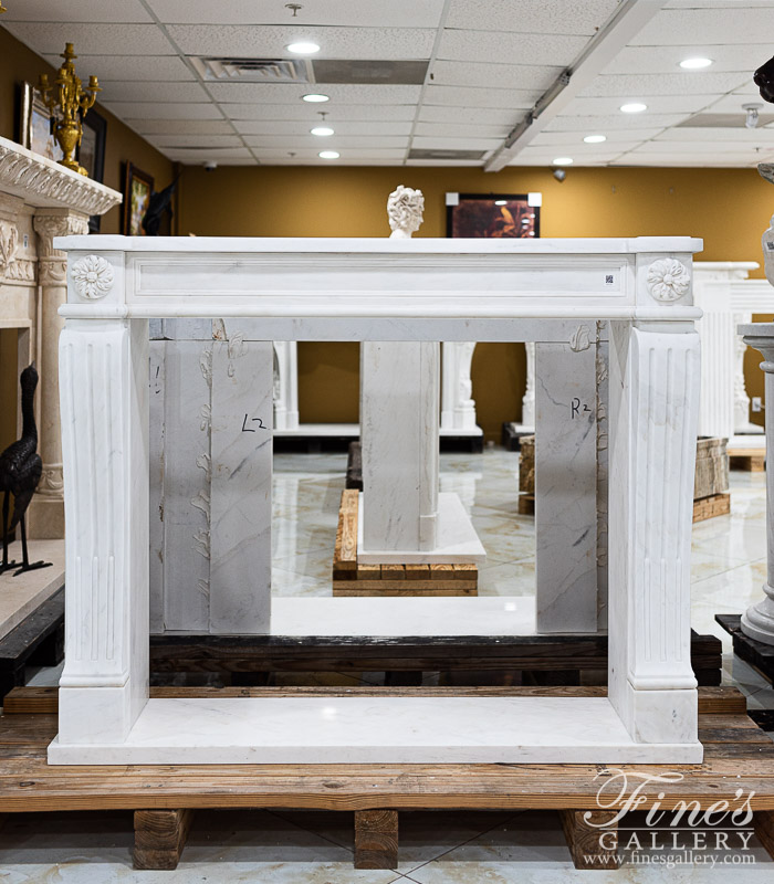 Marble Fireplaces  - English Regency Mantel In Statuary Marble - MFP-2637