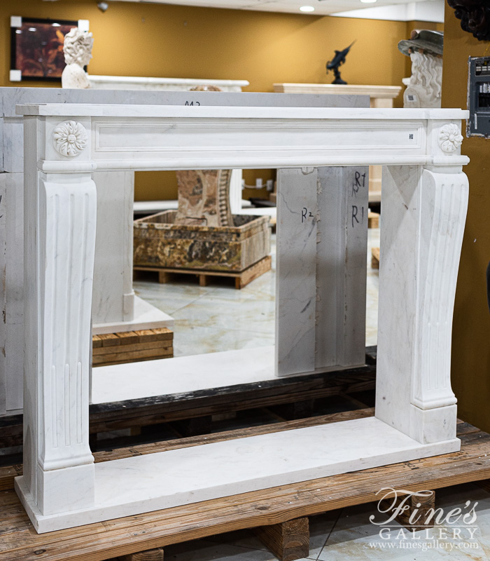 Marble Fireplaces  - English Regency Mantel In Statuary Marble - MFP-2637