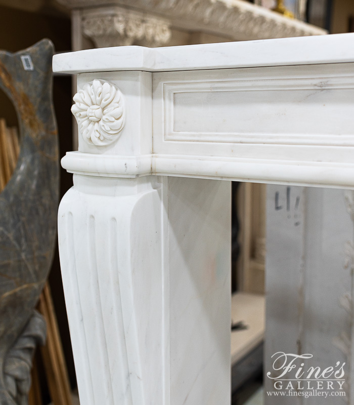 Marble Fireplaces  - English Regency Mantel In Statuary Marble - MFP-2637