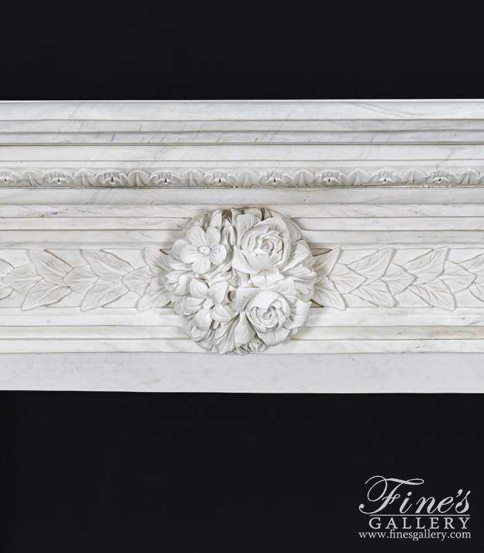 Marble Fireplaces  - Ornate Italian Renaissance Marble Fireplace - MFP-475
