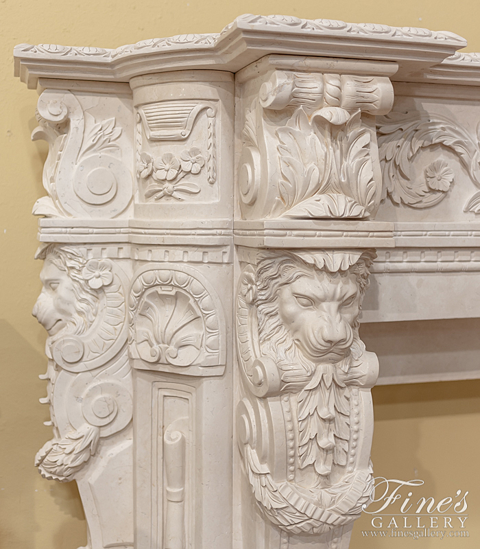 Marble Fireplaces  - Luxury Italian Renaissance Surround - MFP-513