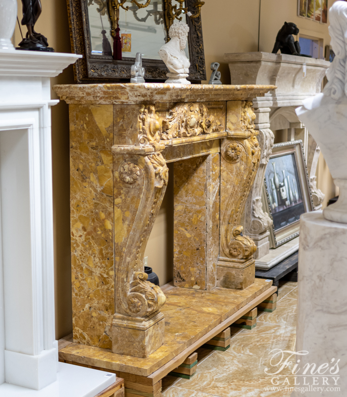 Marble Fireplaces  - Italian Marble Fireplace Mantel - MFP-702
