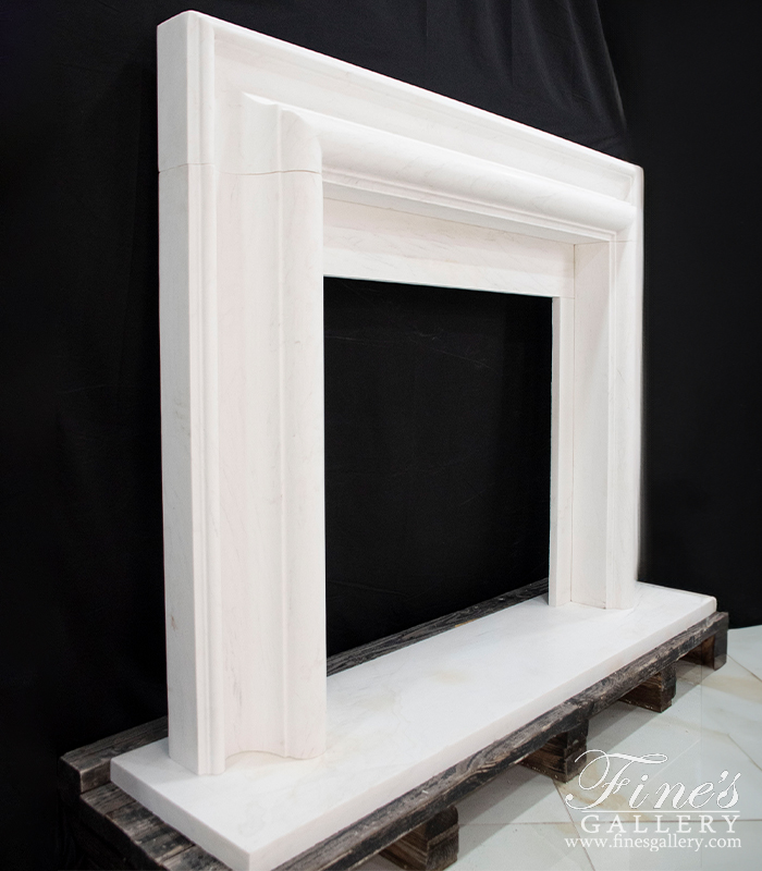 Search Result For Marble Fireplaces  - Bolection Style Fireplace Mantel In Statuary White Marble - MFP-747