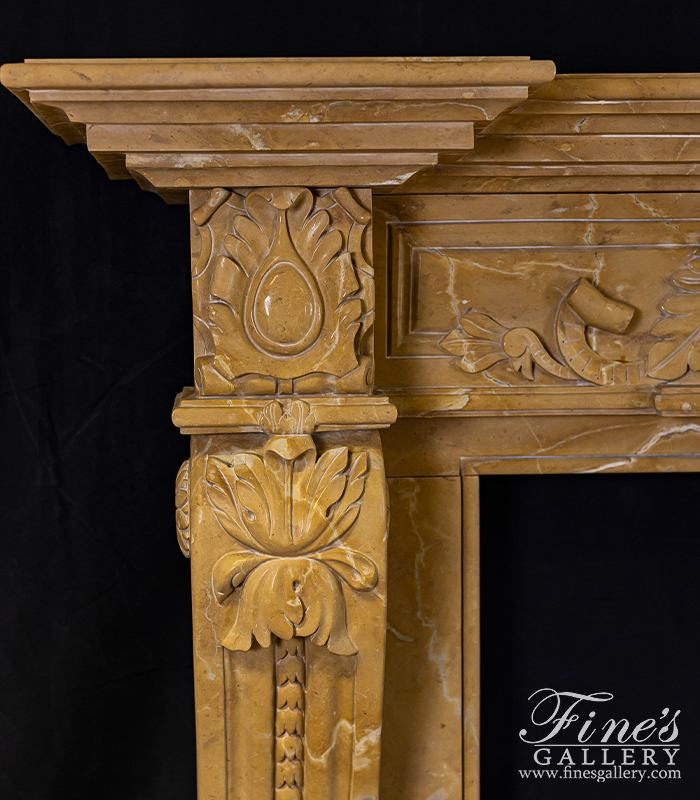 Marble Fireplaces  - Italian Style Mantel In A Rare Milano Marble - MFP-982