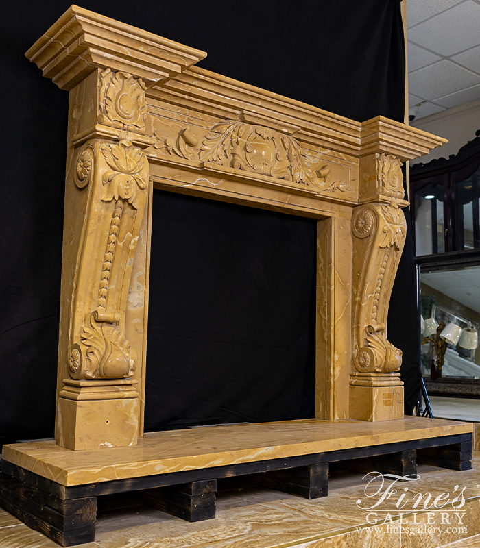 Marble Fireplaces  - Italian Style Mantel In A Rare Milano Marble - MFP-982