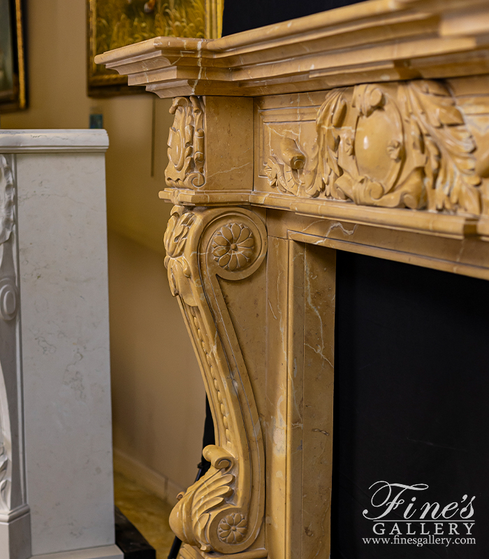 Marble Fireplaces  - Italian Style Mantel In A Rare Milano Marble - MFP-982