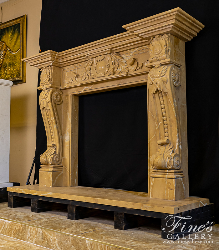 Search Result For Marble Fireplaces  - Italian Style Mantel In A Rare Milano Marble - MFP-982