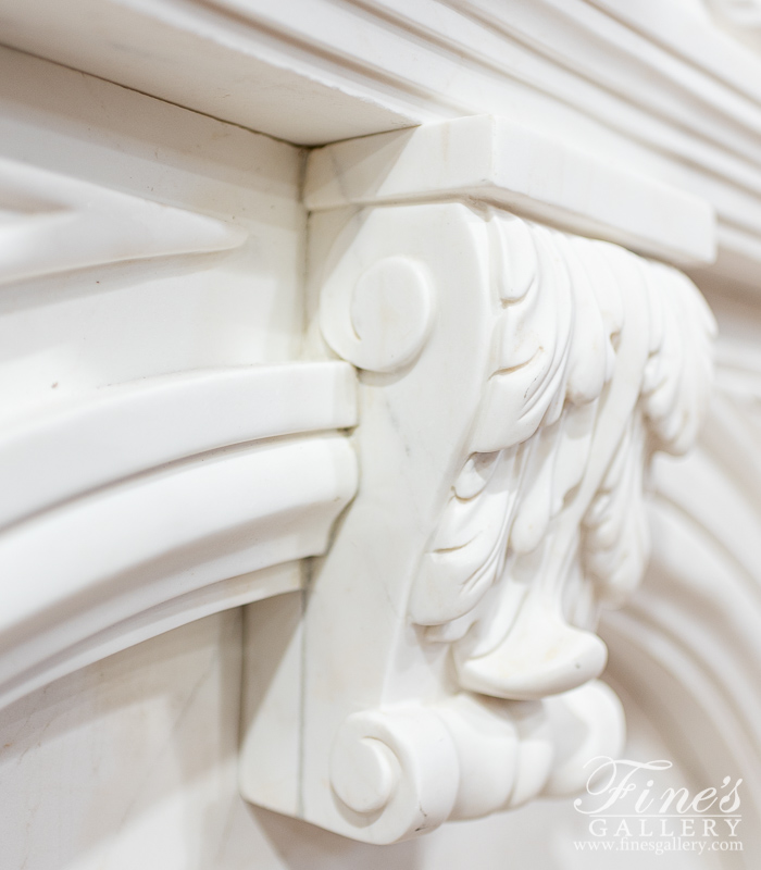 Marble Fireplaces  - Romanesque Marble Fireplace - MFP-983