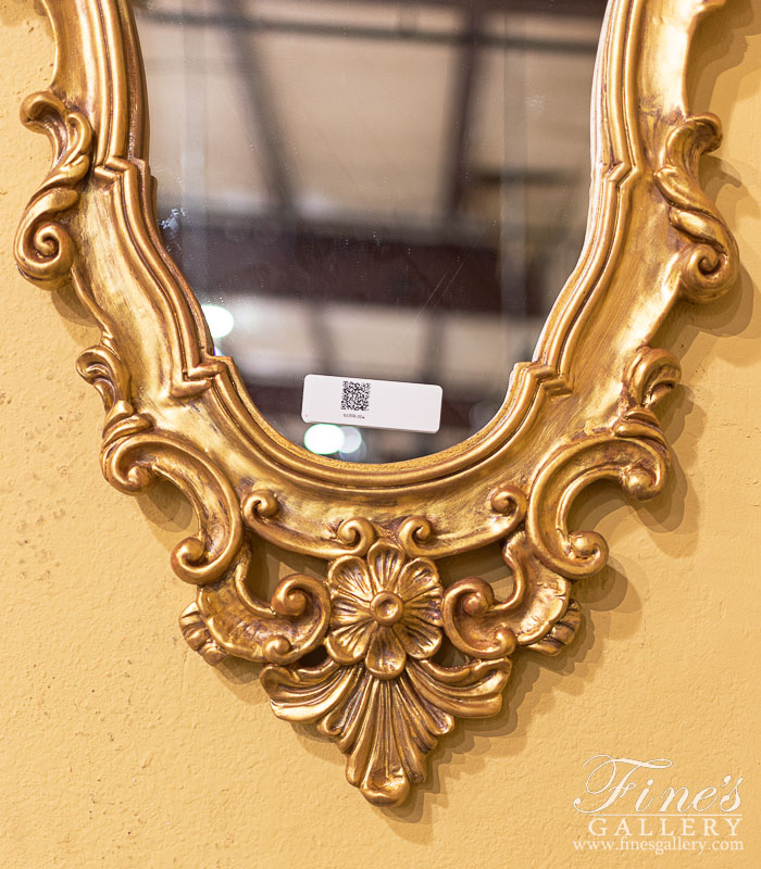 Mirror Mirrors  - French Style Mirror With Gold Gild Finish ( Pair ) - MIRR-004