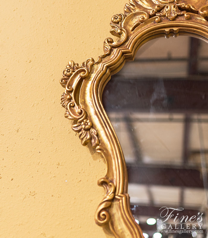 Mirror Mirrors  - French Style Mirror With Gold Gild Finish ( Pair ) - MIRR-004