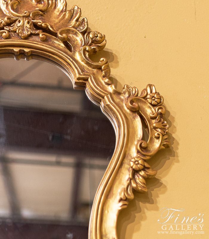 Mirror Mirrors  - French Style Mirror With Gold Gild Finish ( Pair ) - MIRR-004